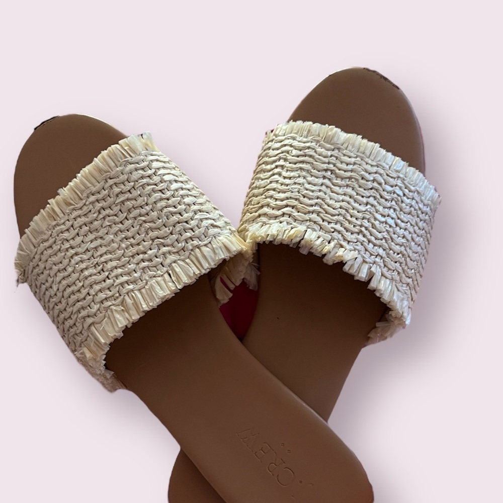 Nude J Crew Flat Slides